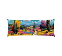 Almohada Corporal Larga Flores de montaña Cojin Embarazo 50x135cm - Almohada Larga para Dormir de Lado Cojín para Descanso Maternidad y Lactancia Embarazadas, Funda de Terciopelo b-753