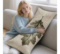 Almohada Corporal Minimalismo Funda Cojin 50x150cm Almohada para el Embarazo y la Maternidad, Almohadas para Dormir de Lado Hojas Almohadas Embarazada Funda de Cojines Grandes Cushion Covers LYD-883