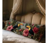 Almohada Corporal Pájaro Funda Cojin 50x180cm Almohada para el Embarazo y la Maternidad, Almohadas para Dormir de Lado Flor Almohadas Embarazada Funda de Cojines Grandes Cushion Covers Regalos LYD-383
