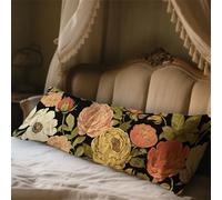 Almohada Corporal Retro Funda Cojin 50x180cm Almohada para el Embarazo y la Maternidad, Almohadas para Dormir de Lado Flor Almohadas Embarazada Funda de Cojines Grandes Cushion Covers Regalos LYD-677