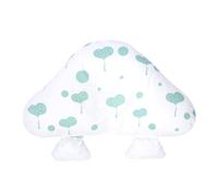 Almohada de apoyo de cuerpo completo para bebé, almohada de protección de cabeza, cuello y piernas para asiento de coche, almohada moldeadora para cochecito (árbol de corazón verde, 45 x 28 cm)