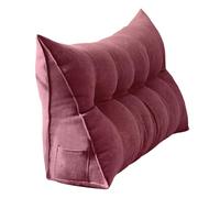 Almohada de apoyo de espalda de espuma viscoelástica, almohada larga de lectura para cama y sofá, cojines de respaldo alto, comodidad ergonómica, suave Rücken Kissen (vino L)