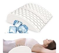 Almohada de apoyo lumbar con terapia de frío y calor para aliviar el dolor de ciática de espalda, almohada ultra suave y refrescante con nodos para estirar la espalda, almohada ergonómica de cuña para