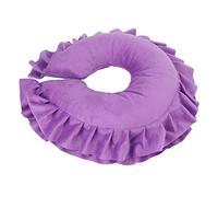 Almohada de apoyo para el cuello en forma de U, almohada suave para mesa y cara para salón de belleza, spa, masaje (morado)