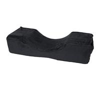 Almohada de arte de uñas, cojín de arte de uñas, en forma de U, soporte tridimensional, extensión de pestañas, cojín de descanso para salón de uñas(Black flocking)