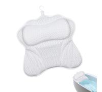 Almohada de bañera: soporte de cuello acolchado para relajación, diseño de malla transpirable con función ergonómica, accesorios de baño para hogar, hotel, apartamento, spa, ducha, impermeable, 17 pul