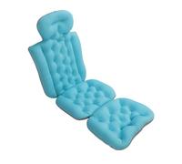 Almohada de Baño de Cuerpo Completo con Almohada Lumbar, Accesorios de Baño de Lujo de Malla de Aire 3D, Base Antideslizante, Almohada de Tela Extraíble y Lavable para Bañera SPA