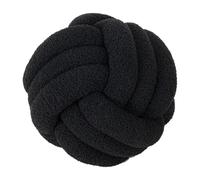 Almohada de bola anudada, Almohada anudada tejida a mano Multicolor 22-35cm de diámetro(Black,Diameter 22cm)