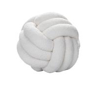 Almohada de bola anudada, Almohada anudada tejida a mano Multicolor 22-35cm de diámetro(White,Diameter 35cm)