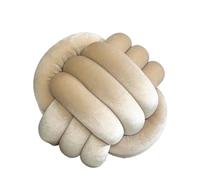 Almohada de bola anudada, Almohada de bolas anudadas 3 hilos tejida a mano multicolor(Khaki)