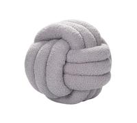 Almohada de bola anudada, Almohada de tiro bola anudada felpa tejida a mano, multicolor(Light Grey)