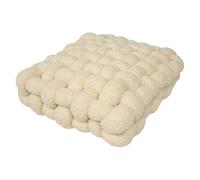 Almohada de bola anudada, Almohada de tiro bola anudada tejida a mano, multicolor, varios tamaños(Beige,40x45x12cm)