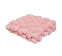 Almohada de bola anudada, Tamaños múltiples multicolores tejidos hechos a mano del cojín cuadrado de la almohada nudo(Pink)
