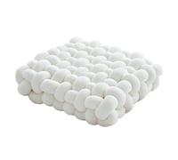 Almohada de bola de nudo, cojín sensorial de terciopelo suave para decoración del hogar, almohada redonda hecha a mano para sofá, cama, oficina, lectura