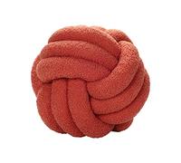 Almohada de Bola de Nudo Suave, 11 en Cojines de Lana de Cordero, Almohada de Bola de Nudo Bola de Boucle Bola Anudada Hecha a Mano para Cojín de Silla de Sofá, Almohada de Bola de Nudo(Rojo)