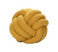Almohada de Bola de Nudo Suave, 11 en Cojines de Lana de Cordero, Almohada de Bola de Nudo Bola de Boucle Bola Anudada Hecha a Mano para Cojín de Silla de Sofá, Almohada de Bola de Nudo(Amarillo)