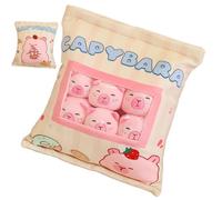 Almohada de bolsa de refrigerio - almohada de peluche de refrigerio, almohada decorativa de refrigerio, abrazador de capibara | Linda bolsa de almohadas blanditas, almohadas de peluche extraíbles