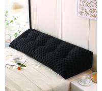 Almohada de Cabecera Negra Tamaño California King para Leer Almohada de Cuña para Cama Sofá Cama Almohada Larga para Descansar Soporte de Respaldo con Funda Lavable para Ver Televisión O Jugar