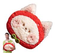 Almohada de Calentadores de Manos, Bolsa de Calentadores de Manos, Almohada de Peluche de Mano de Gato de Fresa, Juguete de Peluche Lindo Calentador de Mano, Almohada de Peluche Cómodo para Mujeres y