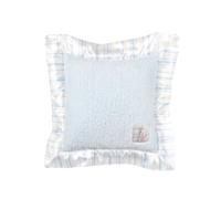 Almohada de chenilla Little Giraffe Coco con franjas, color azul