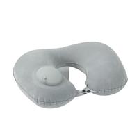 Almohada de compresión Inflable for Viajes, portátil y Plegable, for Coche, avión, Viajes, Protector de Cuello.(Gray)