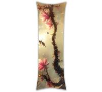 Almohada de Cuerpo Entero 40x145cm, Larga cojin Orquídea de jade Almohada Corporal, Dormir de Lado, Soporte Firme para Espalda y Caderas, Funda Transpirable, Funda de Terciopelo Extraíble, Regalo F956