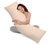Almohada de cuerpo entero Utopia Bedding para adultos (beige, 50,8 x 137,2 cm), almohada larga para dormir, inserto grande para quienes duermen d