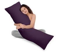 Almohada de cuerpo entero Utopia Bedding para adultos (morada, 50 x 137 cm), almohada larga para dormir, inserto grande para quienes duermen de l