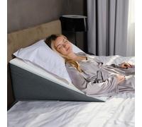 Almohada de cuña de Cama con Parte Superior de Espuma viscoelástica, Elegante Funda de Jacquard | Almohada de cuña de 12 Pulgadas de Altura para Dormir