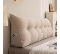 Almohada de cuña para cabecero, almohada triangular grande para respaldo de cama, tamaño individual, matrimonial, queen, king, cojín de apoyo para la espalda, almohadas de lectura, refuerzo de