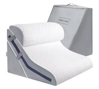 Almohada de cuña para dormir, juego de almohada ortopédica de cuña de cama, 15 en 1, almohada de cuña de espuma viscoelástica ajustable después de la cirugía, 9, 16 y 20 pulgadas de altura, almohadas