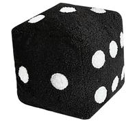 Almohada de Dados, Almohadas Decorativas únicas de Felpa de 6 Caras de 12 Pulgadas para el hogar, Hotel, Fiesta, Oficina, Negro, Adornos al Aire Libre
