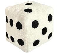 Almohada de dados de 8 x 8, lindo juguete de dados de felpa con lazo de terciopelo y cómodo relleno, decoración creativa y divertida para el hogar, dormitorio, sofá, decoración de cafetería, gigant