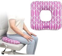 Almohada de dona posparto para el embarazo, almohada de dona sentada para llagas de cama, almohadas médicas, cabeza de oreja, hemorroides, fístula, coxis, ortopédico (rosa)