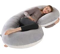 Almohada De Embarazo En Forma De C, Almohada De Cuerpo Completo Con Cremallera Funda De Algodón Extraíble Almohada De Lactancia, Para Mujeres Embarazadas, 5,135x70cm