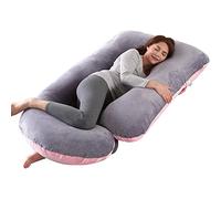 Almohada De Embarazo Para Dormir,Almohada De Cuerpo Completo Con Forma De U Grande,Almohada De Apoyo Para Maternidad,Apoyo Mejorado En Forma De G Para Espalda, 70 X 145 Cm,Rosado
