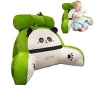 Almohada de espalda para cama sentada, almohada de lectura en la cama, respaldo de lectura con reposabrazos, almohada de panda para sentarse en el respaldo de almohada para adultos para leer
