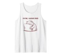 Almohada de Gato Llorando, Abrazo, Estoy Bien, ya lloré Camiseta sin Mangas