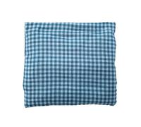 Almohada de grano de trigo, azul con cuadrados, 18 x 19 cm