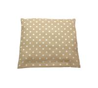 Almohada de grano de trigo, beige con lunares blancos, 25 x 23 cm