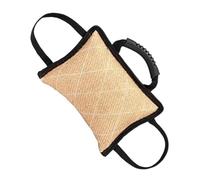 Almohada de juguete para remolcador de perros - Cuña para mordedura de perro, juguete de yute resistente para remolcar | Juguete de almohada para morder perros con asas cómodas y fuertes, herramientas
