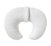 Almohada de lactancia con funda para bebés y niñas, almohadas de lactancia con funda de almohada para lactancia, alimentación con biberón, soporte para bebé con funda de almohada extraíble (blanco)