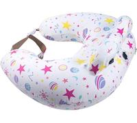 Almohada de lactancia inflable para lactancia y alimentación con biberón, cojín portátil de alimentación de viaje con correa ajustable para la cintura, funda de algodón suave, interior de TPU grueso