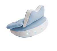 Almohada de lactancia multifuncional para recién nacidos, almohada de lactancia con cojín de bebé para alimentación de lactancia, funda de almohada 100% algodón extraíble con cierre ajustable (E)