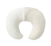 Almohada de lactancia y posicionador con funda para lactancia materna y alimentación con biberón, apoyo al bebé, tiempo de barriga, soporte para sentarse al bebé, soporte para despertar (beige, 22 x