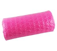 almohada de las uñas, Nail Arm Rest Semicircle Cushion Faux Leather Memory Foam Multicolor 30x13x6cm(Rose)