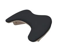 almohada de las uñas, Nail Arm Rest Two Hands Tilt Manicure Cushion Memory Foam Wood Faux Leather Black White(Black)