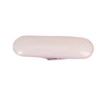 almohada de las uñas, Washable Memory Foam Leather Nail Arm Rest Pink White(White)