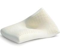 Almohada de látex Natural, Almohada Plana, ortopédica for Soporte del Cuello, Fina, Ultra for Personas Que Duermen Boca Abajo, Arriba y Lado