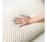 Almohada de látex natural Dunlop para aliviar el dolor, perfil bajo con funda de almohada extraíble, solución para dormir de alta calidad, sin espuma viscoelástica, soporte cómodo